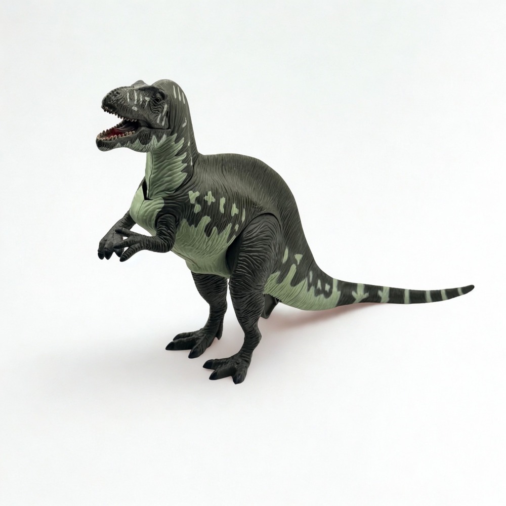 Electronic Dinosaur Action Figure Green & Black T-Rex Style Jurassic Toy